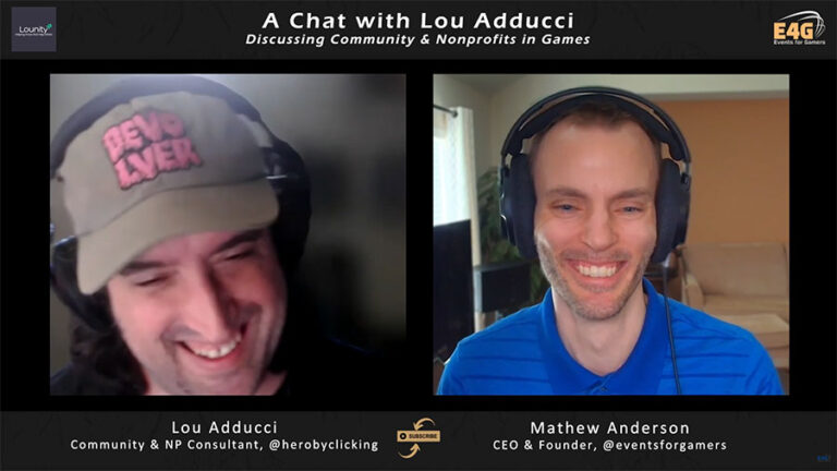 [Podcast] Lou Adducci: Community and Game Industry Nonprofits